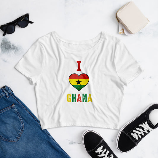 I Love Ghana Crop Top Tee 🇬🇭